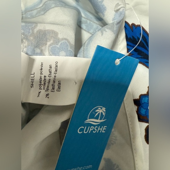 Cupshe Green Paisley V-Neck Puff Sleeve Mini Dress - Picture 4 of 6